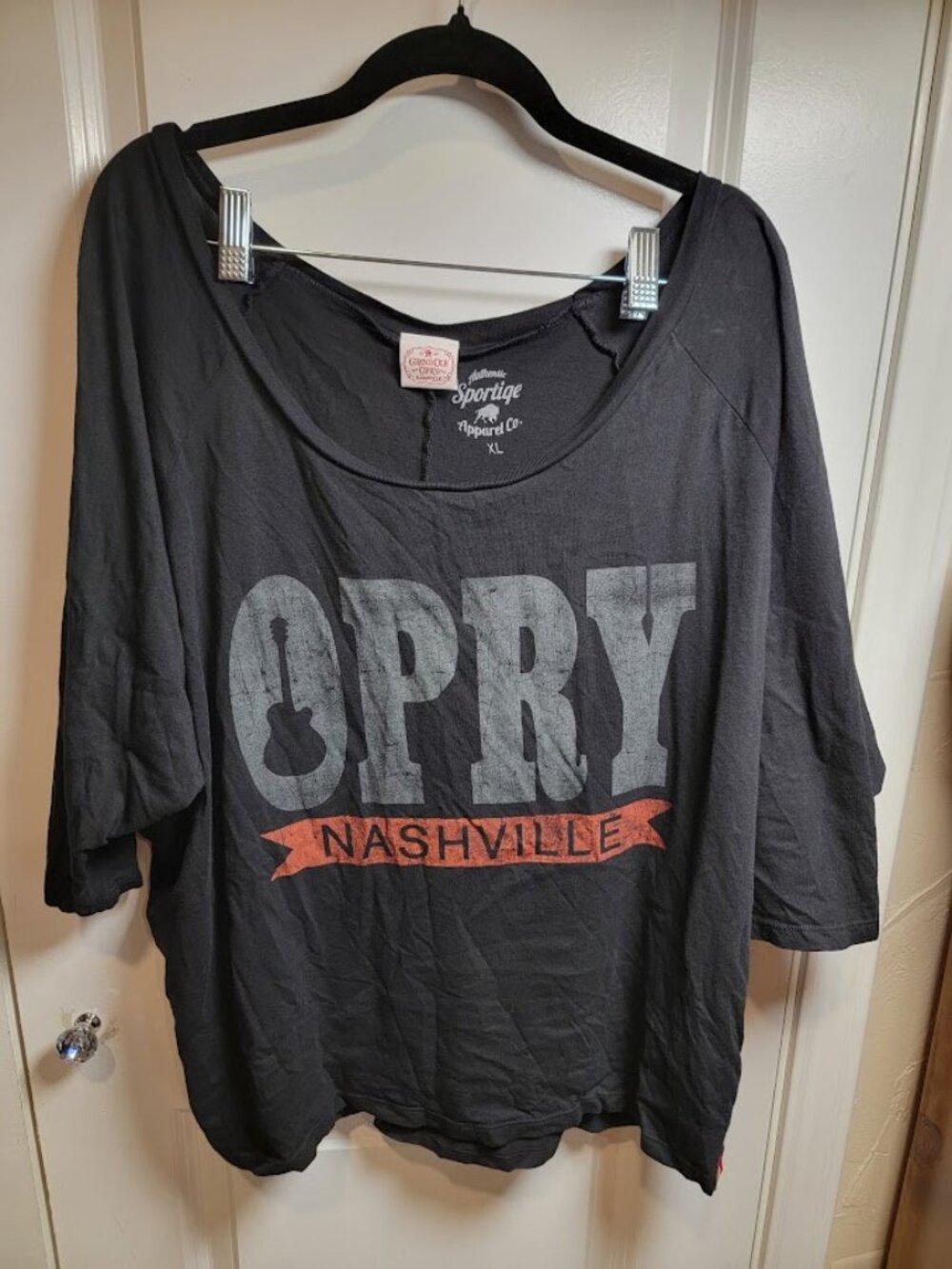 Sportiqe Opry Nashville Graphic Tee Women's XL Charcoal Gray Oversized Top